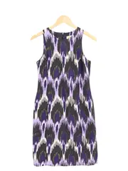 Vorschaubild 1 von Damen Freizeitkleid Gr. 34/XS Mehrfarbig Abstrakt Seide Elegant