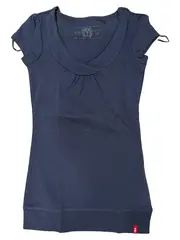 Vorschaubild 2 von EDC Damen Top Shirt Kurzarm Grau XS Baumwolle Casual