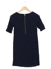 Vorschaubild 2 von Damen Freizeitkleid Gr. 36/S Blau Spitze Kurzarm Sommerkleid