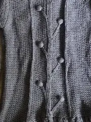 Vorschaubild 3 von Strickjacke Mädchen Gr. 140 Grau Zopfmuster Baumwolle