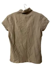 Vorschaubild 2 von Damen Poloshirt Gr. 40 L Beige Sportlich Freizeit Baumwolle