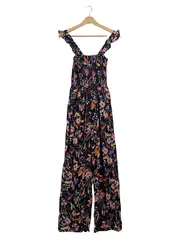 Vorschaubild 1 von Damen Jumpsuit Blumenmuster Gr. 38/M Casual Viskose Mehrfarbig