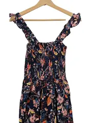 Vorschaubild 2 von Damen Jumpsuit Blumenmuster Gr. 38/M Casual Viskose Mehrfarbig