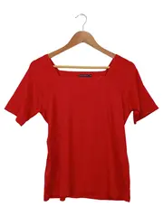 Vorschaubild 1 von KURT KÖLLN Damen Top XL Rot Basic Rippstrick Kurzarm