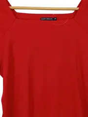 Vorschaubild 2 von KURT KÖLLN Damen Top XL Rot Basic Rippstrick Kurzarm