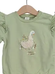 Vorschaubild 2 von LCW BABY Mädchen Baby Set Hose Shirt Grün Gr. 68/74 Tiermotiv Rüschen