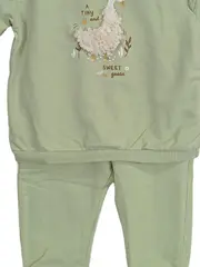Vorschaubild 3 von LCW BABY Mädchen Baby Set Hose Shirt Grün Gr. 68/74 Tiermotiv Rüschen