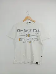 Vorschaubild 2 von Herren T-Shirt Casual Weiß Gr. 38/M Logo-Print