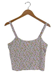 Vorschaubild 1 von Damen Crop Top Kirschenmuster Mehrfarbig Gr. M