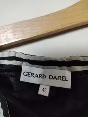 Vorschaubild 3 von Faltenrock Damen 42/XL Schwarz Gestreift Klassisch Elegant Midi