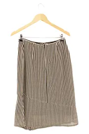 Vorschaubild 2 von Faltenrock Damen 42/XL Schwarz Gestreift Klassisch Elegant Midi