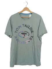 Vorschaubild 1 von Herren T-Shirt Gr. XL Grün Logo Print Casual Baumwolle