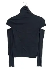 Vorschaubild 2 von Damen Pullover Schwarz Gr. Einheitsgröße Rollkragen Cut-Outs