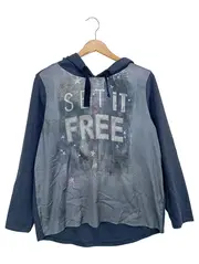 Vorschaubild 1 von TAIFUN Damen Kapuzenpullover Blau Einheitsgröße Casual Hoodie Schriftzug