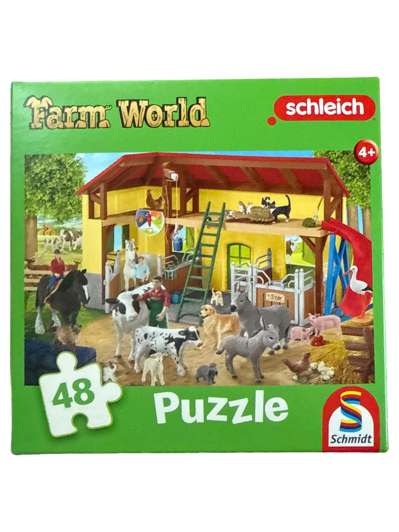 SCHMIDT Schmidt Spiele Schleich Farm World Puzzle 48 Teile Bauernhof Tiere Kinder ab 4