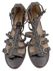 Vorschaubild 2 von Damen Sandalen Gr. 41 Braun Casual Gladiator Riemchensandalen