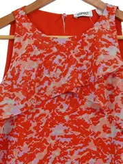 Vorschaubild 2 von Damen Bluse S Rot Abstrakt Muster Feminin Rüschen Sommer