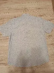 Vorschaubild 2 von Herren Freizeithemd Kurzarm Weiß Gepunktet Gr. 43/3XL
