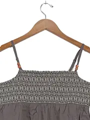 Vorschaubild 2 von Damen Top Gr. 36/S Grau Ethno Stickerei Boho Sommer Träger
