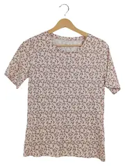 Vorschaubild 1 von Damen T-Shirt Gr. 38 Rosa mit Blumenmuster Casual