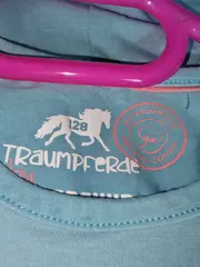 Vorschaubild 5 von T-Shirt Mädchen Gr. 128 Türkis Pferdemotiv Casual