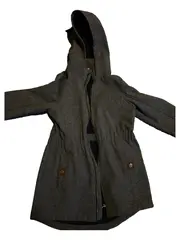 Vorschaubild 1 von Kinder Outdoorjacke Parka Grau Gr. 146 mit Kapuze Casual