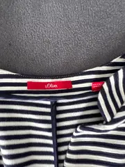 Vorschaubild 5 von Damen Sweatjacke Gr. 38 Gestreift Blau Weiß Casual