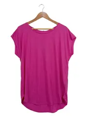 Vorschaubild 1 von Damen Sport Shirt Pink Kurzarm Gr. 40 L Polyester