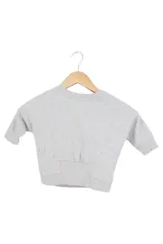 Vorschaubild 2 von Kinder Sweatshirt Gr. 104 Grau Logo-Print Langarm Casual