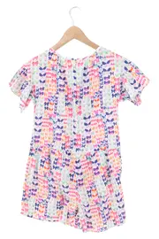 Vorschaubild 2 von Kinder Sommerkleid Gr. 140 Mehrfarbig Schmetterlinge Rüschen Baumwolle