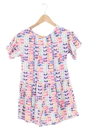 Vorschaubild 1 von Kinder Sommerkleid Gr. 140 Mehrfarbig Schmetterlinge Rüschen Baumwolle