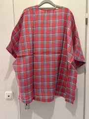 Vorschaubild 6 von Damen Bluse Gr. 54 Kariert Rosa Leinen Oversized