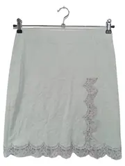 Vorschaubild 1 von Damen Bleistiftrock Gr. 38/M Grau Elegant mit Spitze Midirock