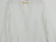 Vorschaubild 2 von Hemdbluse Damen Gr. 38/M Weiß Basic Langarm Bluse