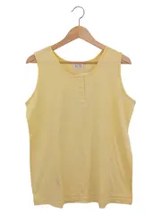 Vorschaubild 1 von Damen Top Gr. 44/XXL Gelb Casual Ärmellos Baumwolle Polyester