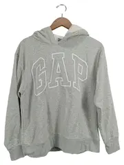 Vorschaubild 1 von Herren Kapuzenpullover Grau M Logo-Print Casual Hoodie