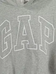 Vorschaubild 2 von Herren Kapuzenpullover Grau M Logo-Print Casual Hoodie