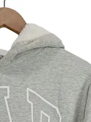 Vorschaubild 3 von Herren Kapuzenpullover Grau M Logo-Print Casual Hoodie