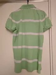 Vorschaubild 2 von Poloshirt Herren M Grün Gestreift Slim Fit Baumwolle
