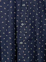 Vorschaubild 2 von Herren Freizeithemd Blau Grafisch XL Baumwolle Casual Langarm