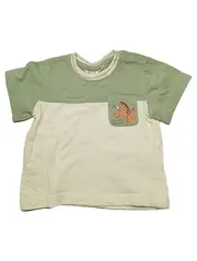 Vorschaubild 1 von Poloshirt Kinder Gr. 74 Grün Kurzarm Dino Applikation Alltag