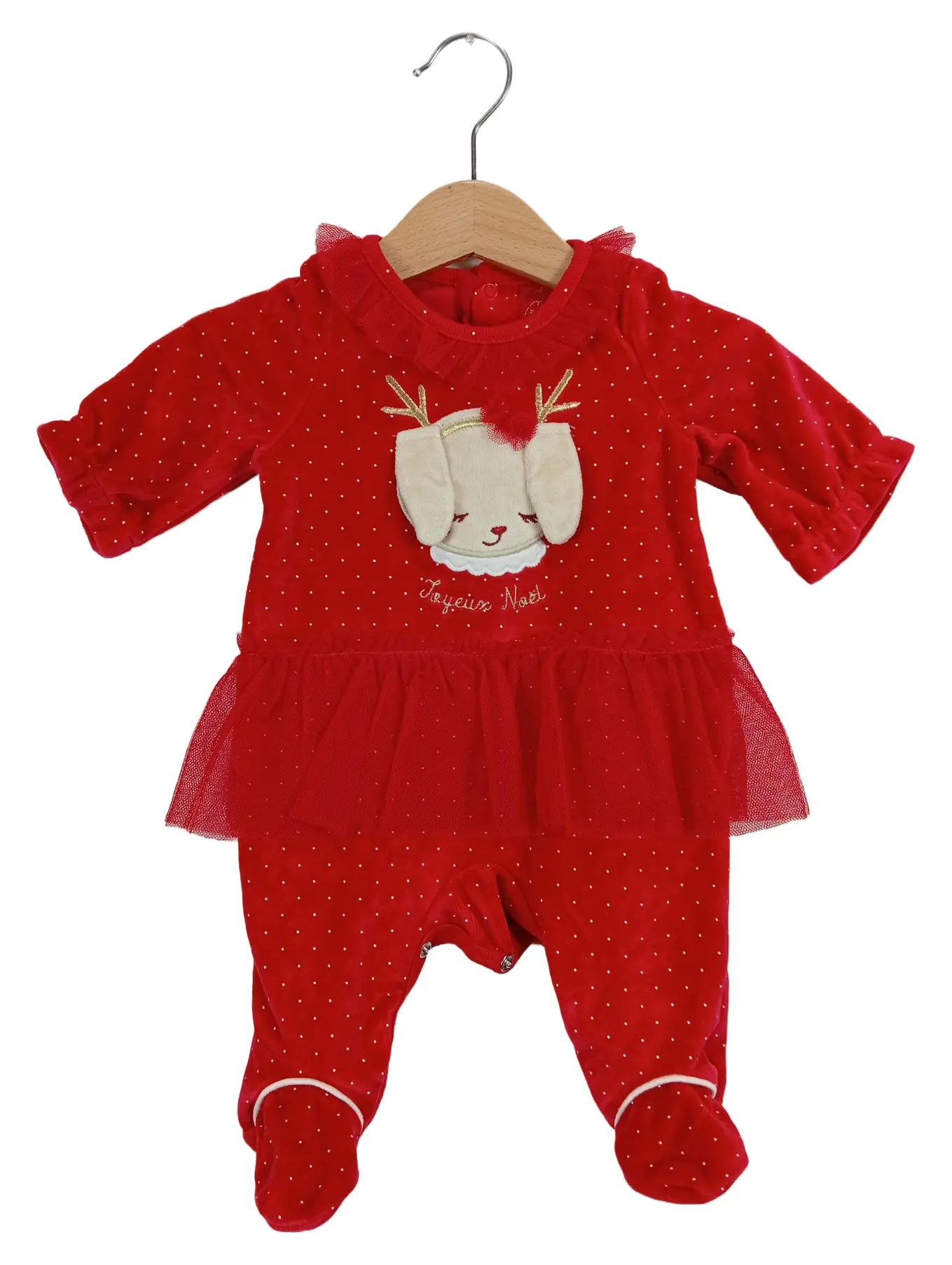 SERGENT MAJOR Baby Schlafanzug Strampler Rentier Rot Gr. 53/56 Weihnachten