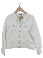 Vorschaubild 1 von Damen Jeansjacke Gr. 42/XL Weiß Casual