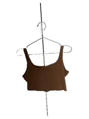 Vorschaubild 4 von Damen Bustier Top Beige Gr. M Baumwolle Sportlich Logo-Print