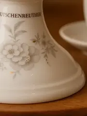 Vorschaubild 4 von Kerzenhalter Weiß Porzellan Elegant Florales Muster 8cm