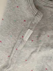 Vorschaubild 2 von Baby Body Mädchen Langarm Grau Punkte Baumwolle Gr. 74