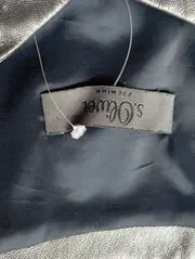 Vorschaubild 3 von Damen Businesskleid Gr. 38/M Blau Elegant Ärmellos Raffungen