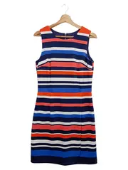 Vorschaubild 1 von Businesskleid Damen 38/M Gestreift Mehrfarbig Ärmellos Elegant