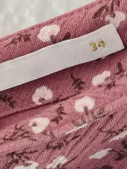 Vorschaubild 5 von Sommerkleid Damen Gr. 34/XS Rosa Feminin Blumenmuster Viskose