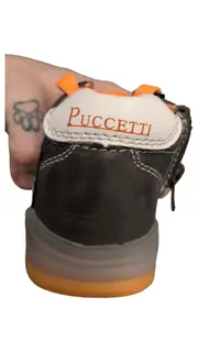 Vorschaubild 2 von Kinder Sneaker Low Gr. 21 Grau Orange Schnürung Reißverschluss